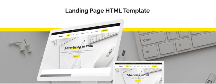 Aqua - Advertising HTML5 Landing Page Template - Features Image 1