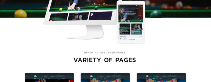 Snooker - Billiard Multipage HTML5 Website Template - Features Image 2