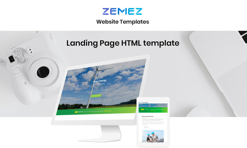 EarthPower - Green Energy HTML5 Landing Page Template - Features Image 1