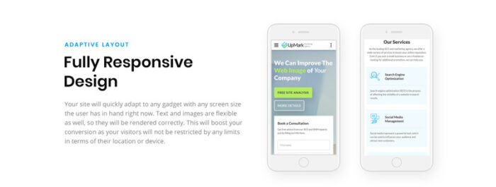 UpMark - Fancy Marketing Agency HTML Landing Page Template - Features Image 5