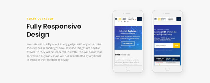 Crypto Bank - Cryptocurrency Exchange HTML Landing Page Template - Features Image 6