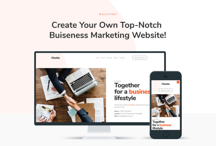 Checkiz - Business Marketing WordPress Elementor Theme - Features Image 1