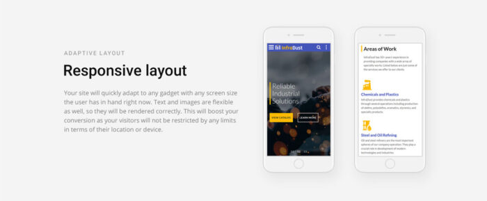 InfraDust - Industrial Ready-to-Use Website Template - Features Image 6