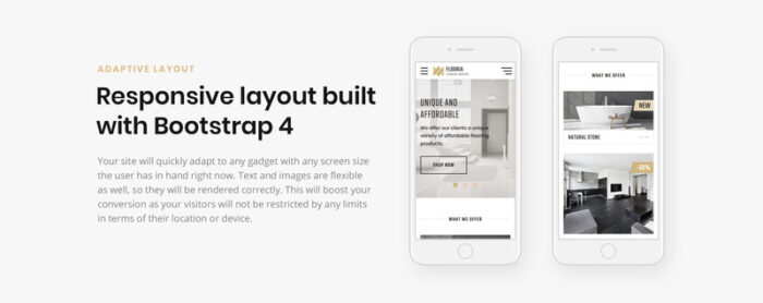 Flooria - Flooring One Page Clean HTML Landing Page Template - Features Image 7