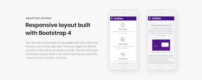 Softlabs - Software Company Creative HTML Bootstrap Landing Page Template - Features Image 6
