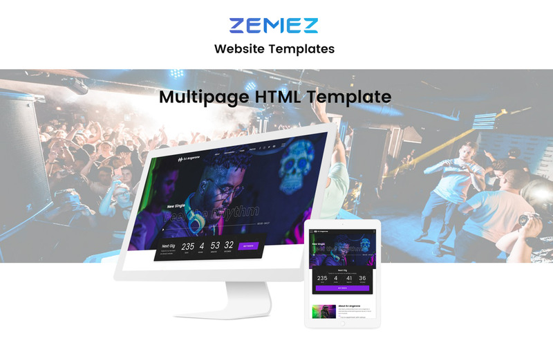 DJ Angerone - Music Multipage Modern HTML Website Template - Features Image 1