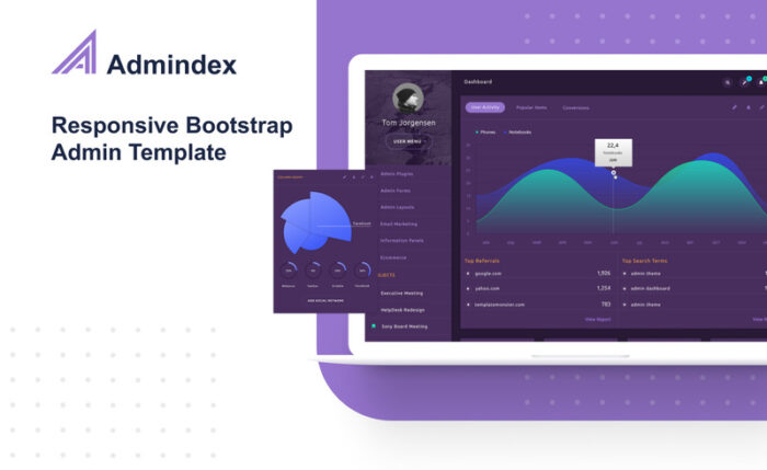 Admindex - Modern Dashboard Admin Template - Features Image 1