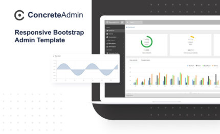 ConcreteAdmin - Clean Dashboard Admin Template - Features Image 1