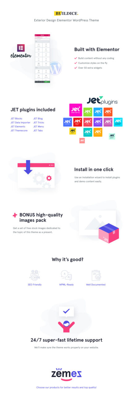 Buildice - Architecture portfolio for creative studios WordPress Theme - Features Image 1