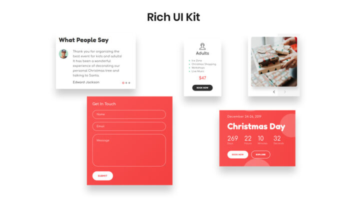 HappyDay - Christmas Themed Event Landing Page Template - Features Image 3