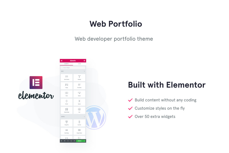 Web Portfolio - Minimalistic Web Developer Portfolio Template WordPress Theme - Features Image 1