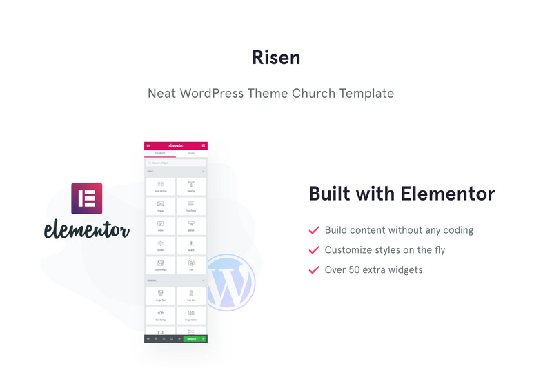 Risen - Neat WordPress Theme Church WordPress Theme - Features Image 1