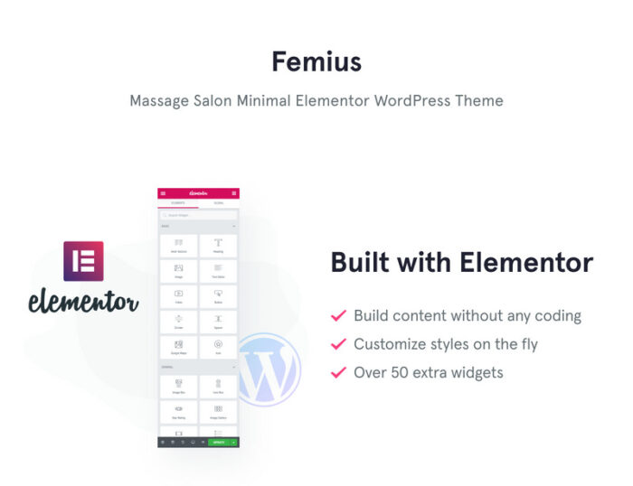 Femius - Massage Salon Ready-to-Use Minimal WordPress Elementor Theme - Features Image 1