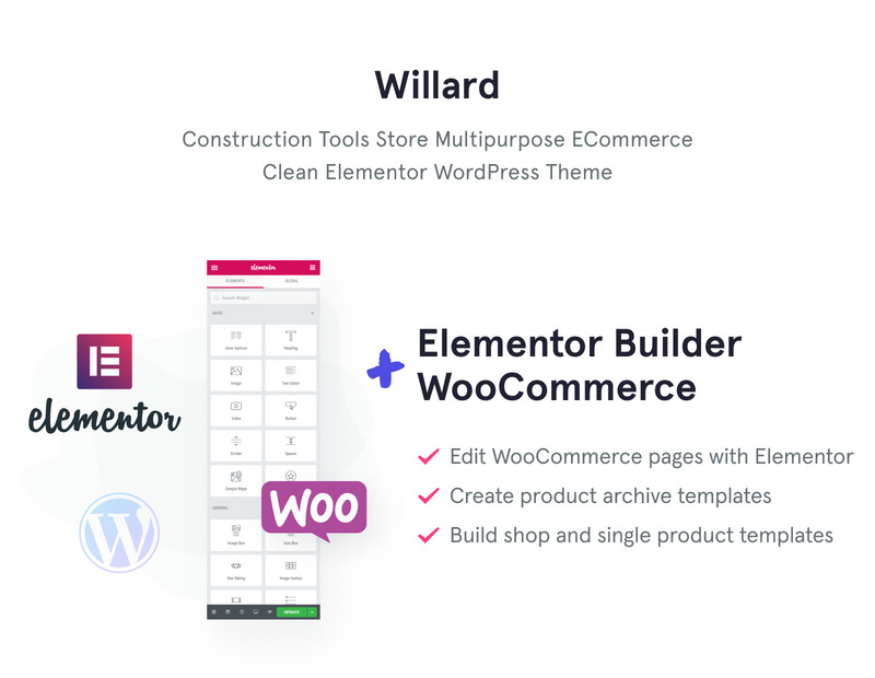 Willard - Construction Tools Store Multipurpose ECommerce Clean Elementor WooCommerce Theme - Features Image 1