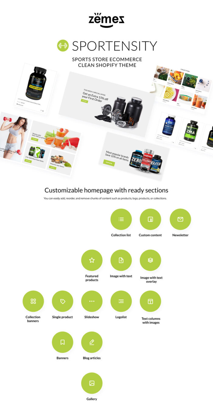 Sportensity - Sports Store eCommerce Clean Shopify Theme - Features Image 1