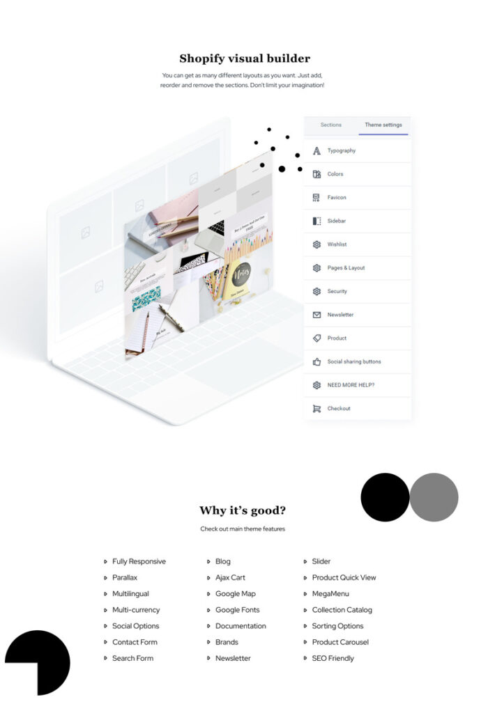 Artinal - Art Store Multipage Creative Shopify Theme - Features Image 2