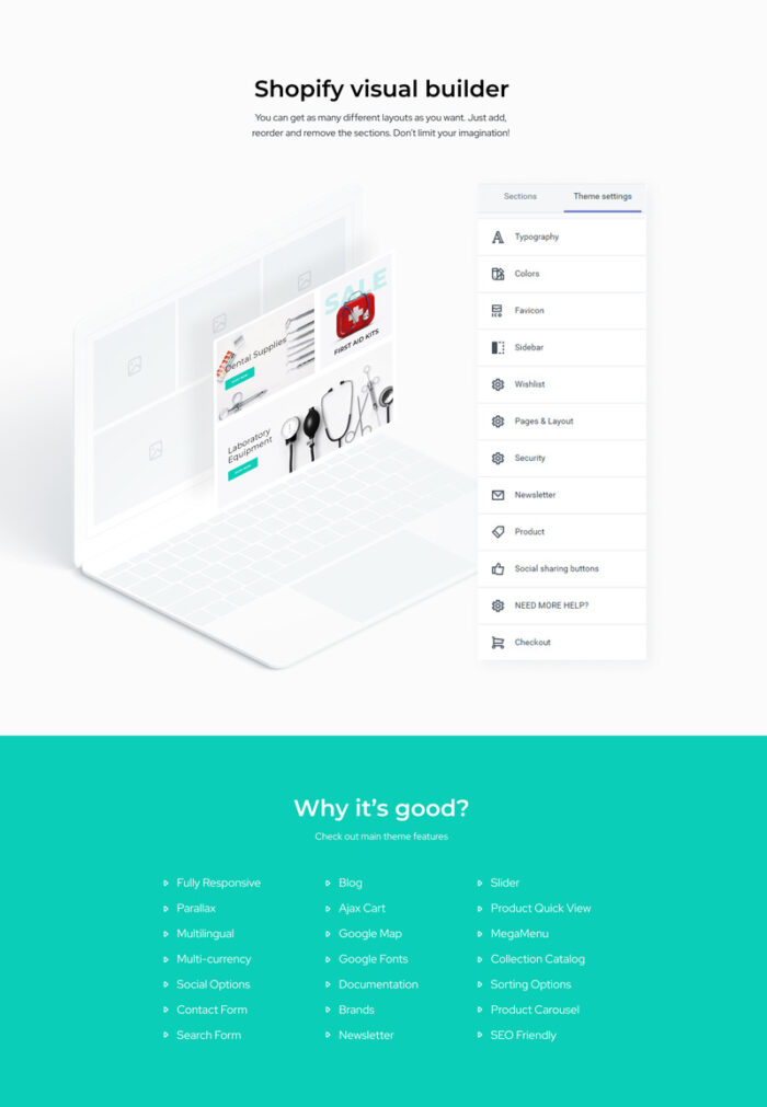 Medicava - Medical Equipment Multipage Clean Shopify Theme - Features Image 2