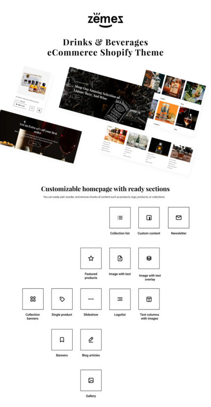 Beverages - Drinks & Beverages eCommerce Stylish Shopify Theme - Features Image 1
