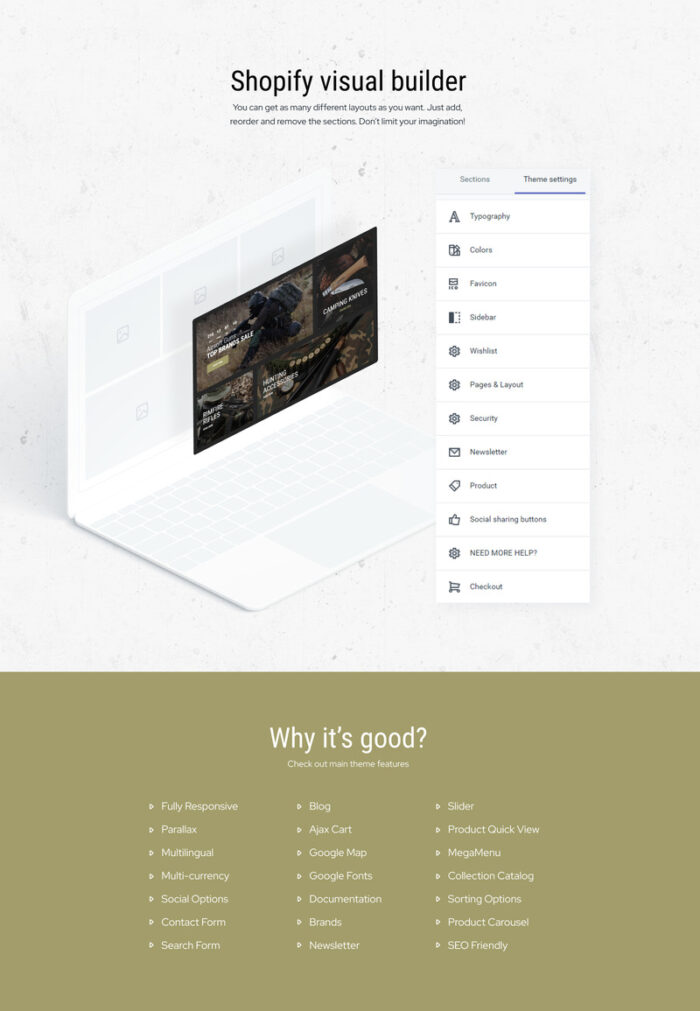 Soldierr - Military Multipage Clean Shopify Theme - Features Image 2