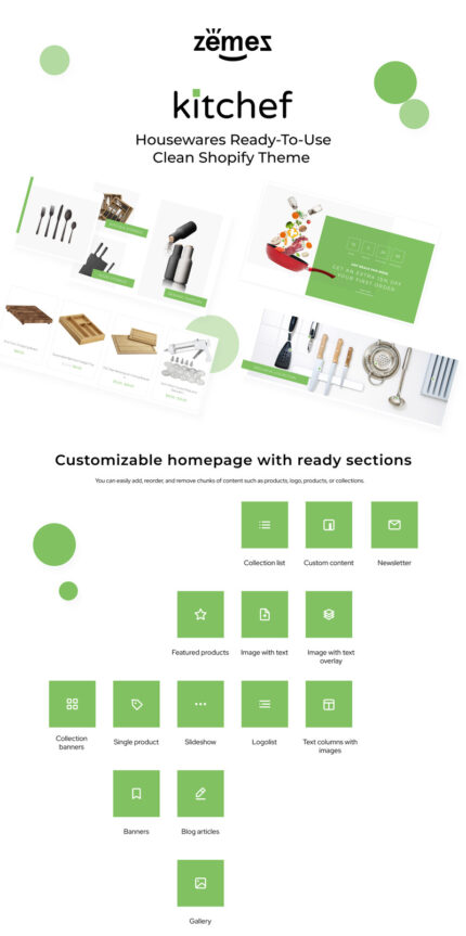 Kitchef - Housewares Ready-To-Use Clean Shopify Theme - Features Image 1