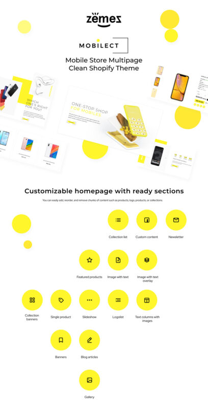 Mobilect - Mobile Store Multipage Clean Shopify Theme - Features Image 1