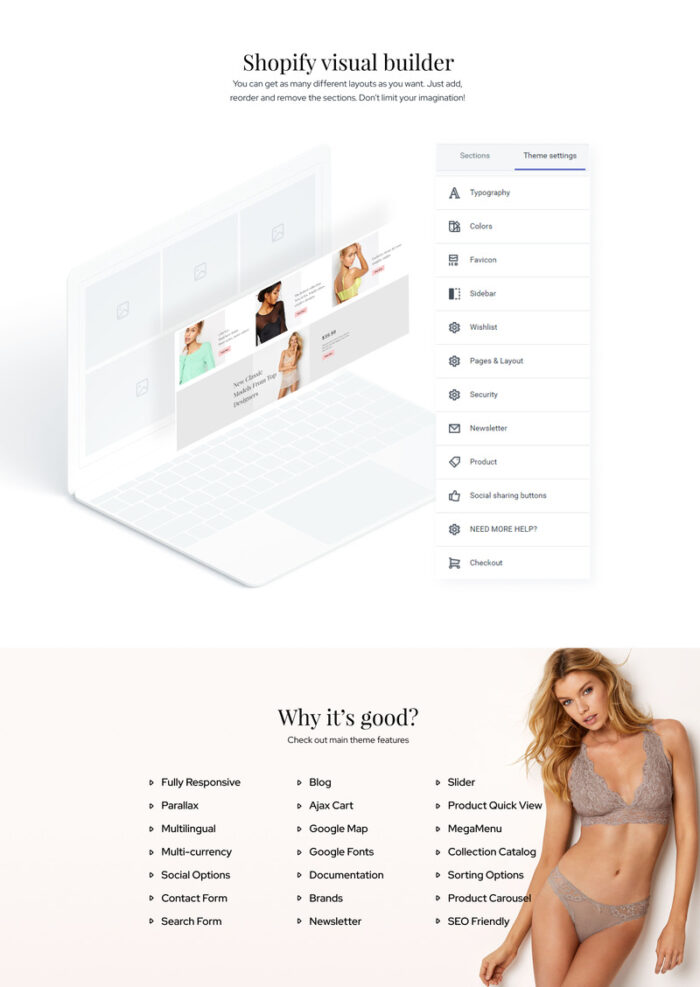 Black Angel - Lingerie Multipage Clean Shopify Theme - Features Image 2