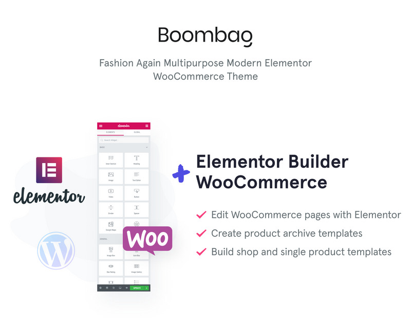 Boombag - Apparel ECommerce Modern Elementor WooCommerce Theme - Features Image 1