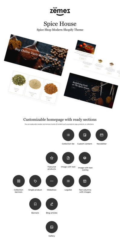 Spice House - Spice Shop Modern Shopify Theme - Features Image 1