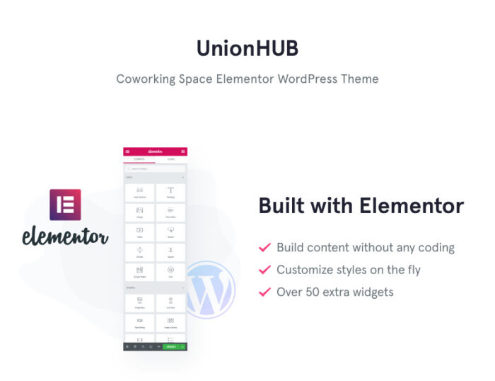 UnionHUB - Coworking Space WordPress Elementor Theme - Features Image 1