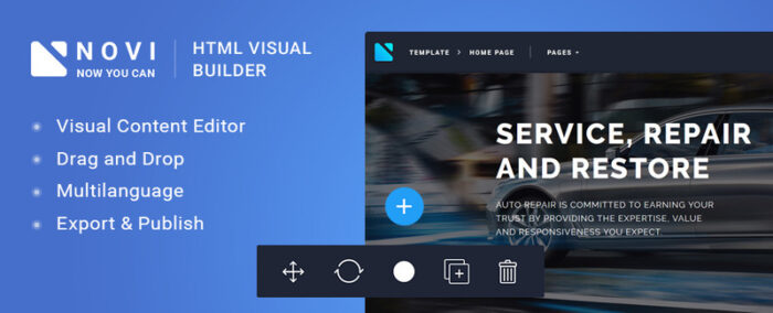 CarRepair - Auto Repair Workshop with Built-In Novi Builder Landing Page Template - Features Image 1