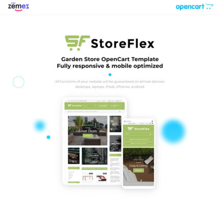 StoreFlex Garden Store Template OpenCart Template - Features Image 1