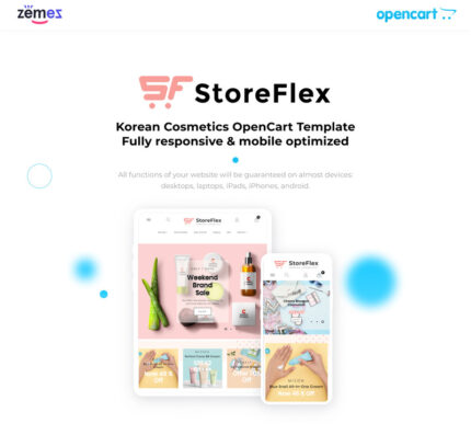 StoreFlex - Korean Cosmetics eCommerce Template OpenCart Template - Features Image 1