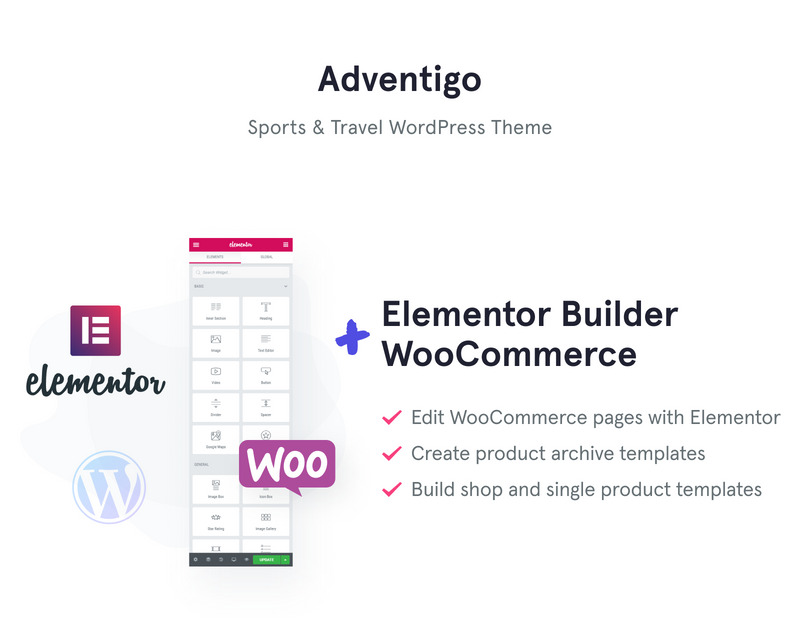 Adventigo - Sports & Travel WooCommerce Theme - Features Image 1