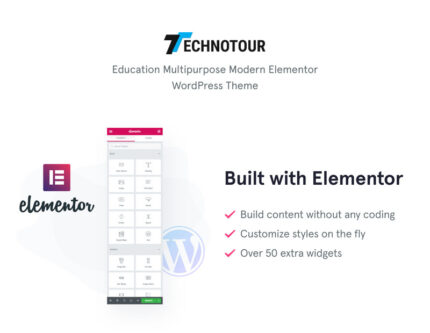 Technotour - Education Courses Minimal WordPress Elementor Theme - Features Image 1