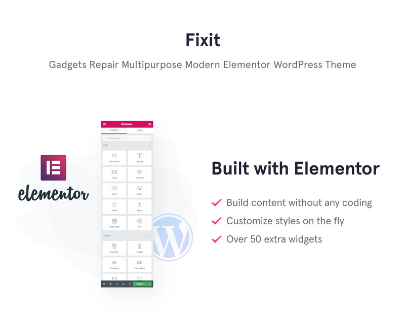 Fixit - Gadgets Repair Multipurpose Modern WordPress Elementor Theme - Features Image 1