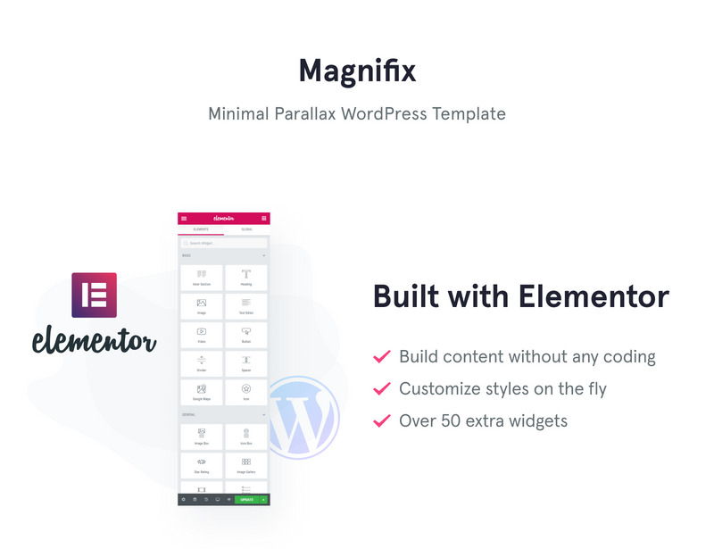 Magnifix - Minimal Parallax WordPress Theme - Features Image 1