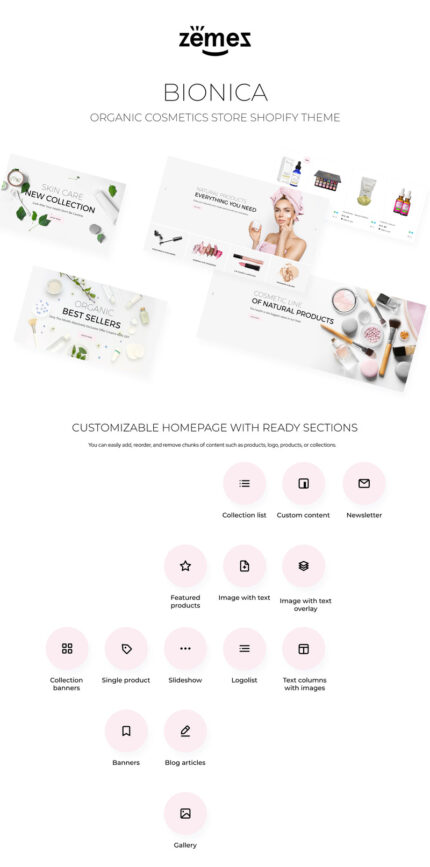 Bionika - Organic Cosmetics Store Shopify Theme - Features Image 1