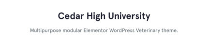 Cedar High - University Multipurpose Classic Elementor WordPress Theme - Features Image 1