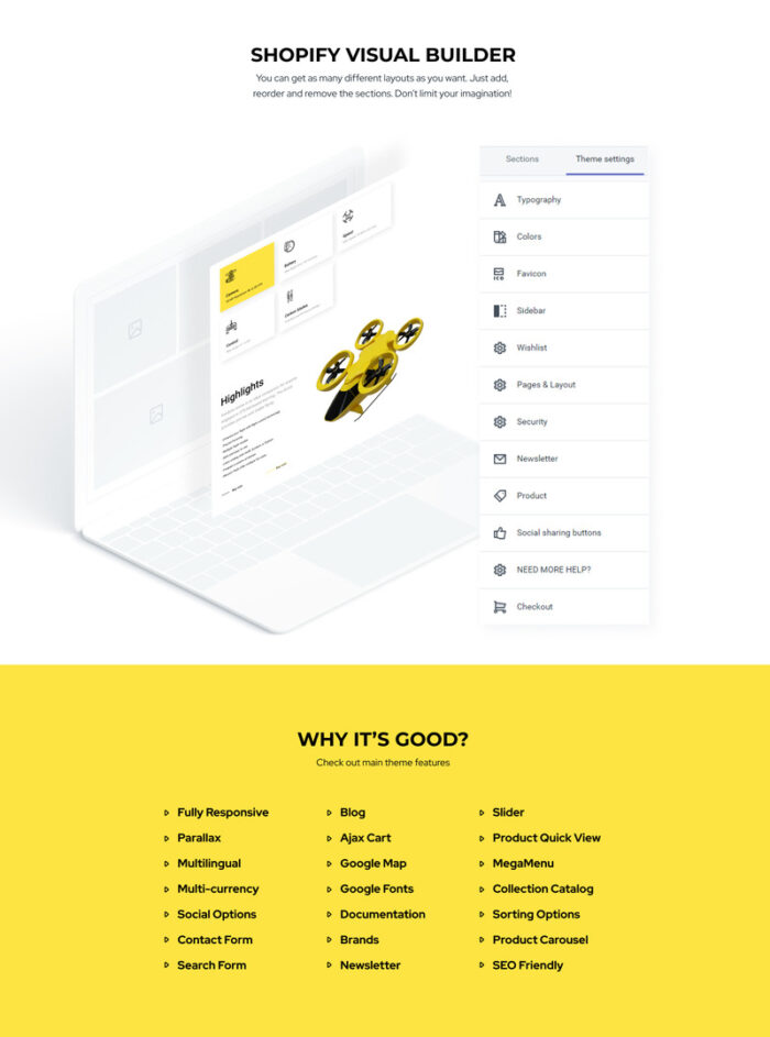 Kardone - Single Product Shop, Drones Shopify Theme - Features Image 2