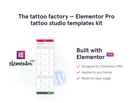 The Tattoo Factory - Elementor Pro Tattoo Studio Kit - Features Image 1