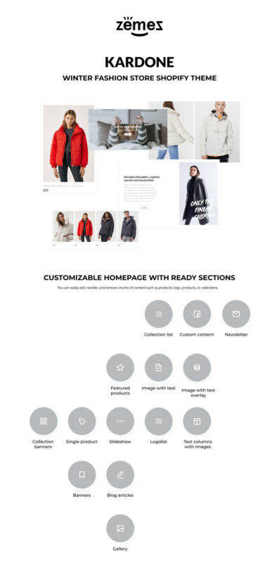 KarDone - Winter Fashion Store Shopify Theme - Features Image 1