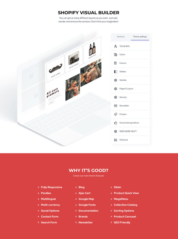 Kardone Barbershop eCommerce Template Shopify Theme - Features Image 2