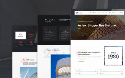 Artex - Architecture, Interior Design & Construction WordPress Theme - Features Image 1