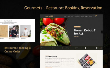 Gourmets - Restaurat Booking Reservation Joomla 5 Template - Features Image 1