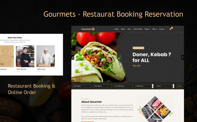 Gourmets - Restaurat Booking Reservation Joomla 5 Template - Features Image 1