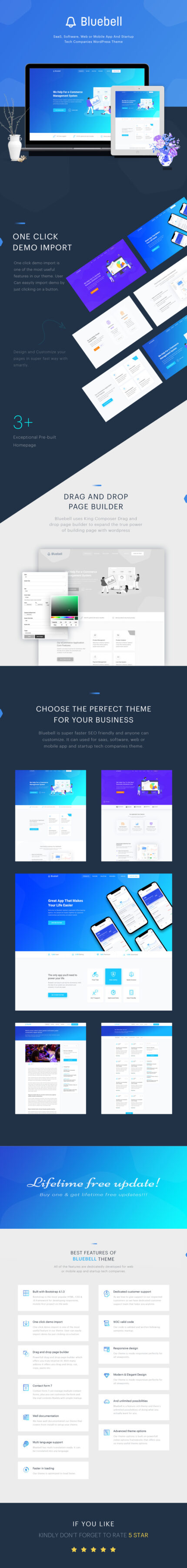 Bluebell - Software, Web App And Startup Tech Company WordPress theme - Features Image 1