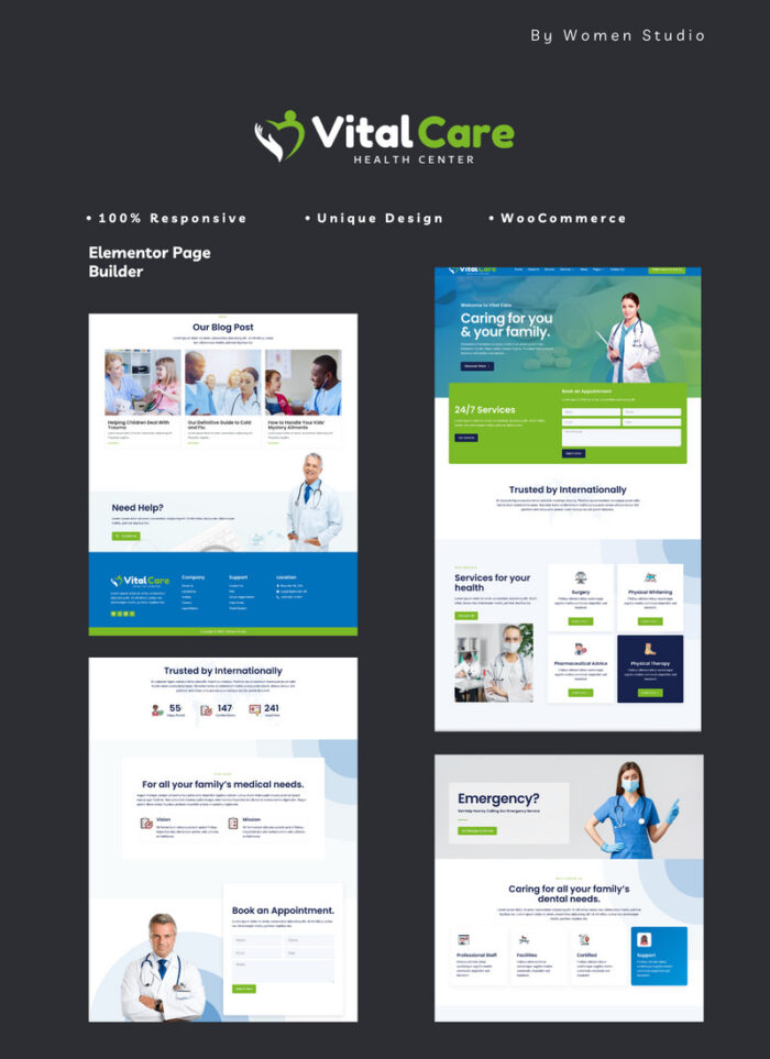 Vital Care - Multipurpose Medical Services WordPress Theme - Features Image 1