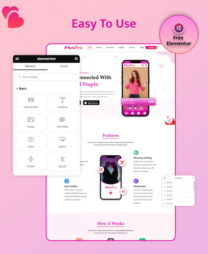 Matefirst Dating App Landing Page - Features Image 5