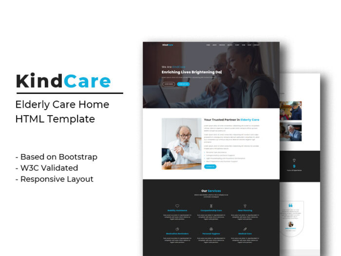 KindCare - Elderly Care Home Landing Page HTML Template - Features Image 1