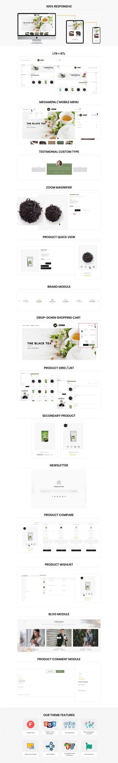 Lemon - Beverage Store Responsive OpenCart Template - Features Image 1